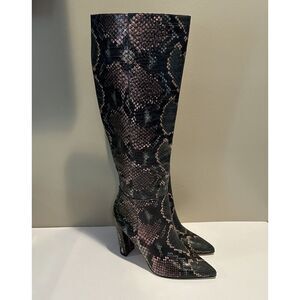 Sam Edelman over the knee rainbow snakeskin boots‎ 7.5